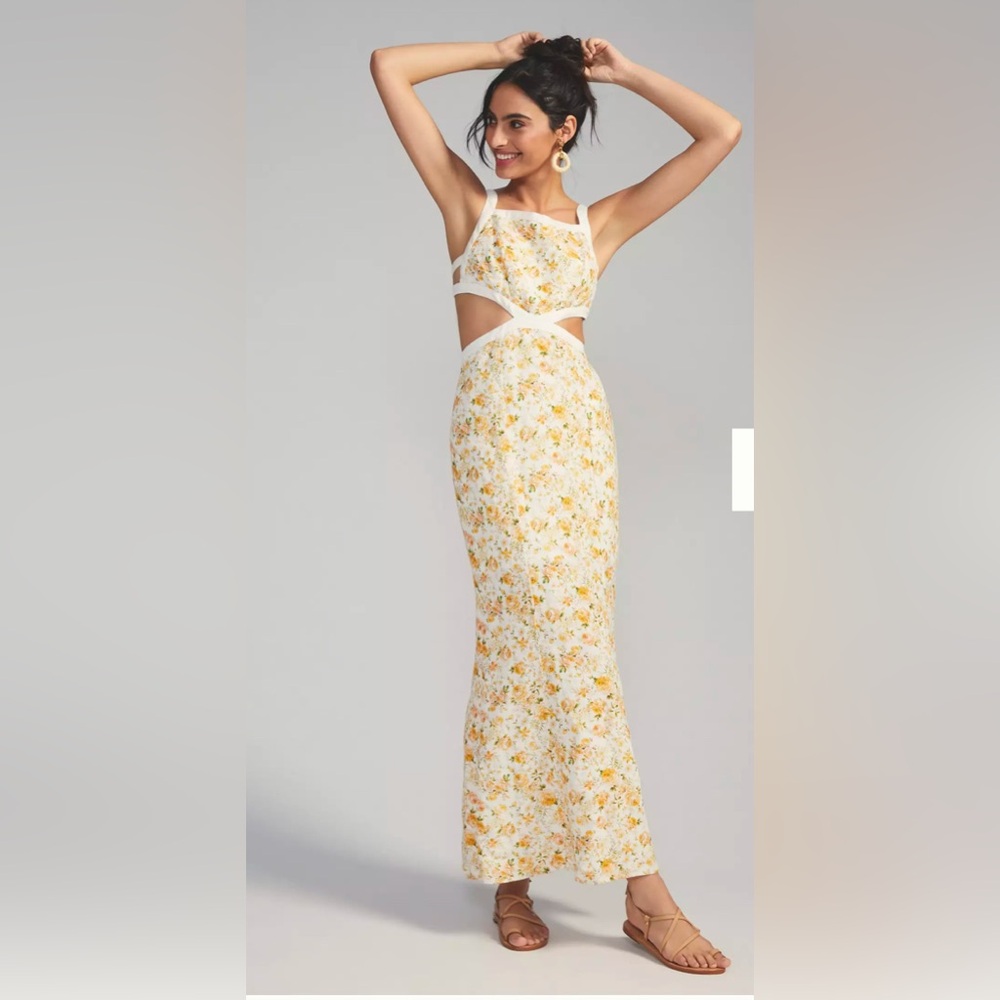 Anthropologie Significant Other Sleeveless Floral Maxi Alanna Dress Sz 10 US NWT